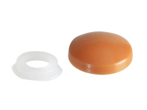 SCREW COVER CAP - LIGHT BROWN 2 PART C/W WASHER