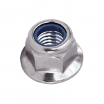 M5 BZP HEXAGON FLANGE NYLOC NUT DIN6926