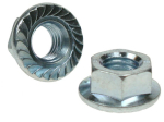 M4   BZP HEXAGON SERRATED FLANGE NUT