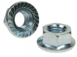 M4 BZP HEXAGON SERRATED FLANGE NUT
