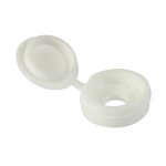 SCREW COVER CAP HINGED - WHITE NO6-8'S