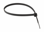 PK/100 250MM X 4.8MM BLACK NYLON CABLE TIES
